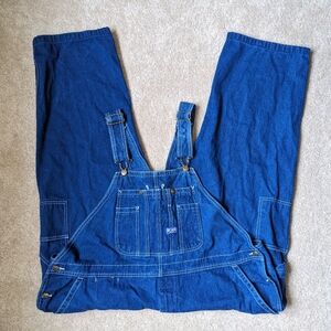 Big Smith Blue Denim Jean Bib Carpenter Work Overalls